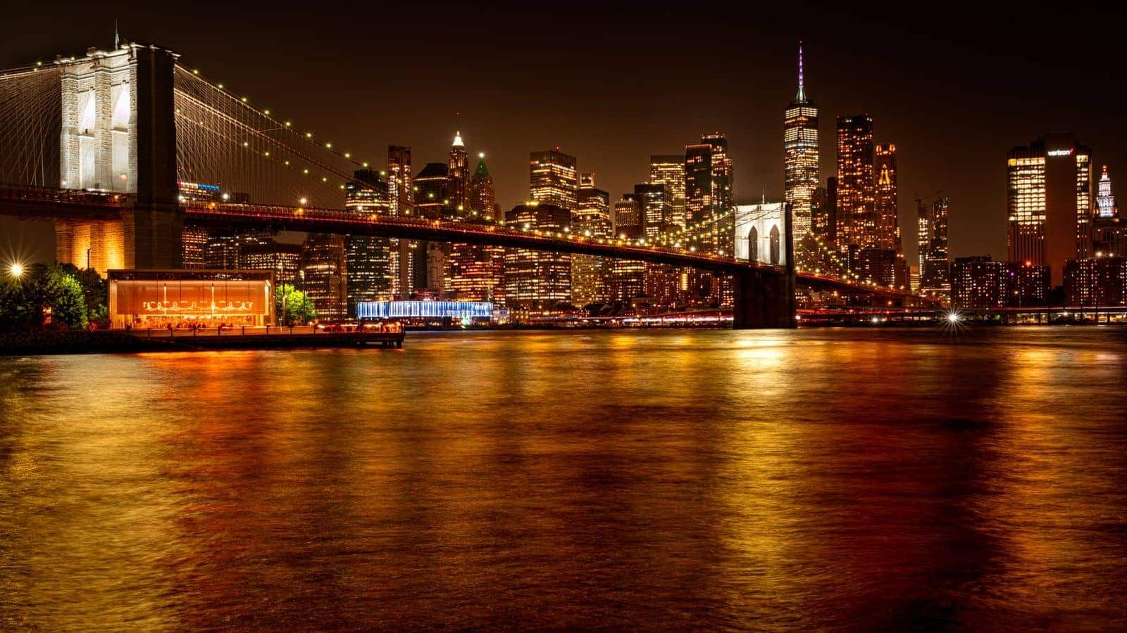 Skyline de Nueva York al anochecer